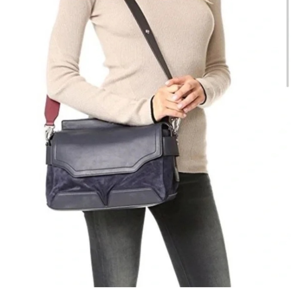 Rag & Bone Small Navy Leather Pilot Satchel, new